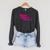 Bans Off Our Books Library Reading Freedom Raglan Sleeve Sweatshirt Dark Grey Heather
