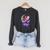 Beautiful Book Fairy Reading Crescent Moon Gothic Bookish Raglan Sleeve Sweatshirt Dark Grey Heather