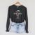 Book Critic Elf Job Christmas Raglan Sleeve Sweatshirt Dark Grey Heather