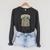 Book Dragon Bookworm Reader Retro Raglan Sleeve Sweatshirt Dark Grey Heather