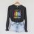Book Flower Big Fan Of Human Rights Protest Feminist Quote Raglan Sleeve Sweatshirt Dark Grey Heather