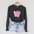 Book Girlie Coffee Mug Reading Lover Reader Raglan Sleeve Sweatshirt Dark Grey Heather