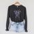 Book Lover Bookworm Reading Books Butterfly Raglan Sleeve Sweatshirt Dark Grey Heather