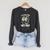 If The Book Is Open She's Busy Witch Goth Girl Loves To Read Raglan Sleeve Sweatshirt Dark Grey Heather