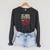 My Book Preference Naughty List Readers Christmas Joke Raglan Sleeve Sweatshirt Dark Grey Heather