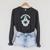 Books Reader Creepy Horror On Halloween Ghost Reading Raglan Sleeve Sweatshirt Dark Grey Heather