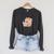 BOOKTROVERT Cute Cat With Tea Cozy Sweater And Book Raglan Sleeve Sweatshirt Dark Grey Heather