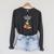 The Bookworm Gnome Christmas Gnome Book Reading Enthusiast Raglan Sleeve Sweatshirt Dark Grey Heather