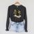 Cat On Book Flowers Cute Kitten Kitty Women Girls Kids Raglan Sleeve Sweatshirt Dark Grey Heather