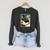 Cat Teacher Student School Last Day Books First 100th Day Raglan Sleeve Sweatshirt Dark Grey Heather
