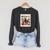 Cats Music Books Lover Essentials Red Retro Silkscreen Raglan Sleeve Sweatshirt Dark Grey Heather
