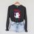 Childless Cat Ladies Vote Kamala Harris Cute Comic Book Cat Raglan Baseball Tee Raglan Sleeve Sweatshirt Dark Grey Heather
