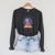 Cute CATS AND BOOKS ARE THE BEST SNOW GLOBE Raglan Sleeve Sweatshirt Dark Grey Heather