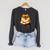 Cute Dog Pomeranian Reading Book Premium Tri-Blend Raglan Sleeve Sweatshirt Dark Grey Heather