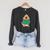 Cute Dog Reading A Human Training Book Dog Raglan Sleeve Sweatshirt Dark Grey Heather
