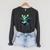 Cute Dragon With Book Raglan Sleeve Sweatshirt Dark Grey Heather