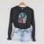 Cute Dragon Books Flower Bookworm Book Lover Raglan Sleeve Sweatshirt Dark Grey Heather