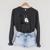 Cute Ghost Swinging Reading Book Halloween Ghost Costume Raglan Sleeve Sweatshirt Dark Grey Heather