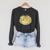 Cute Kawaii Cat Books Flowers Raglan Sleeve Sweatshirt Dark Grey Heather