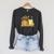 Cute Kawaii Frog Books Flowers Raglan Sleeve Sweatshirt Dark Grey Heather