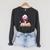 Cute Panda With Book And Hot Cocoa Reading Raglan Sleeve Sweatshirt Dark Grey Heather