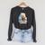 Cute Polar Bear Is Reading a Book Reading Polar Bear Raglan Sleeve Sweatshirt Dark Grey Heather