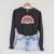 Cute Reading Book Lover Support Your Local Library Rainbow Raglan Sleeve Sweatshirt Dark Grey Heather