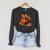 Cute Turkey Reading Book Lovers Bow Thanksgiving Raglan Sleeve Sweatshirt Dark Grey Heather