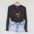 Dark Academia Raven Skull Books Raglan Sleeve Sweatshirt Dark Grey Heather