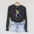 Disney Artemis Fowl Book Cover Holly Short Raglan Sleeve Sweatshirt Dark Grey Heather