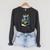 Dragon Reading Book Fantasy Reader Graphic Raglan Sleeve Sweatshirt Dark Grey Heather
