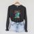 Dragon With Tree Books Cute Dragon Read Books Raglan Sleeve Sweatshirt Dark Grey Heather