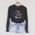 Dragon Wearing Glasses Reading A Book Raglan Sleeve Sweatshirt Dark Grey Heather