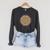 Dragons & Books Mandala Artistic Fire Beast Mindfulness Raglan Sleeve Sweatshirt Dark Grey Heather