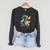 Dragons And Books Watercolor Fantasy Dragon Lover Theme Raglan Sleeve Sweatshirt Dark Grey Heather