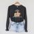Easily Distracted By Books And Horses Raglan Sleeve Sweatshirt Dark Grey Heather