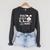 Easily Distracted By Bunnies And Books Raglan Sleeve Sweatshirt Dark Grey Heather