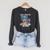 Easily Distracted By Dragons And Books Raglan Sleeve Sweatshirt Dark Grey Heather