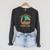 Easily Distracted By Penguins & Books Retro Raglan Sleeve Sweatshirt Dark Grey Heather