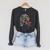 Education Is Freedom Girl Magic Books Hair Raglan Sleeve Sweatshirt Dark Grey Heather