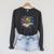 Enchanted Open Book With Blooming Flowers Raglan Sleeve Sweatshirt Dark Grey Heather