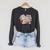 Floral Book Foxtrot Delta Tango 8647 Raglan Sleeve Sweatshirt Dark Grey Heather