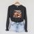 Fox And Book Lover Graphic For Women And Spring Pink Flower Raglan Sleeve Sweatshirt Dark Grey Heather