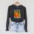 Fully Booked For Christmas Holiday Book Lover Santa Raglan Sleeve Sweatshirt Dark Grey Heather
