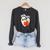 Ghost Book Reading Raglan Sleeve Sweatshirt Dark Grey Heather