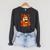 Ghost Reading Book Lovers Autumn Fall Halloween Raglan Sleeve Sweatshirt Dark Grey Heather