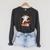 Goat Reading Book Graphic Goat With Book Floral Raglan Sleeve Sweatshirt Dark Grey Heather