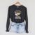 A Good Day Starts With Cats & Books Raglan Sleeve Sweatshirt Dark Grey Heather