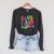 Groovy 70s Book Fair Vibe Tie Dye Reading School Librarian Raglan Sleeve Sweatshirt Dark Grey Heather