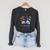 Grow Your Mind Wildflower Book Floral Motivation Raglan Sleeve Sweatshirt Dark Grey Heather